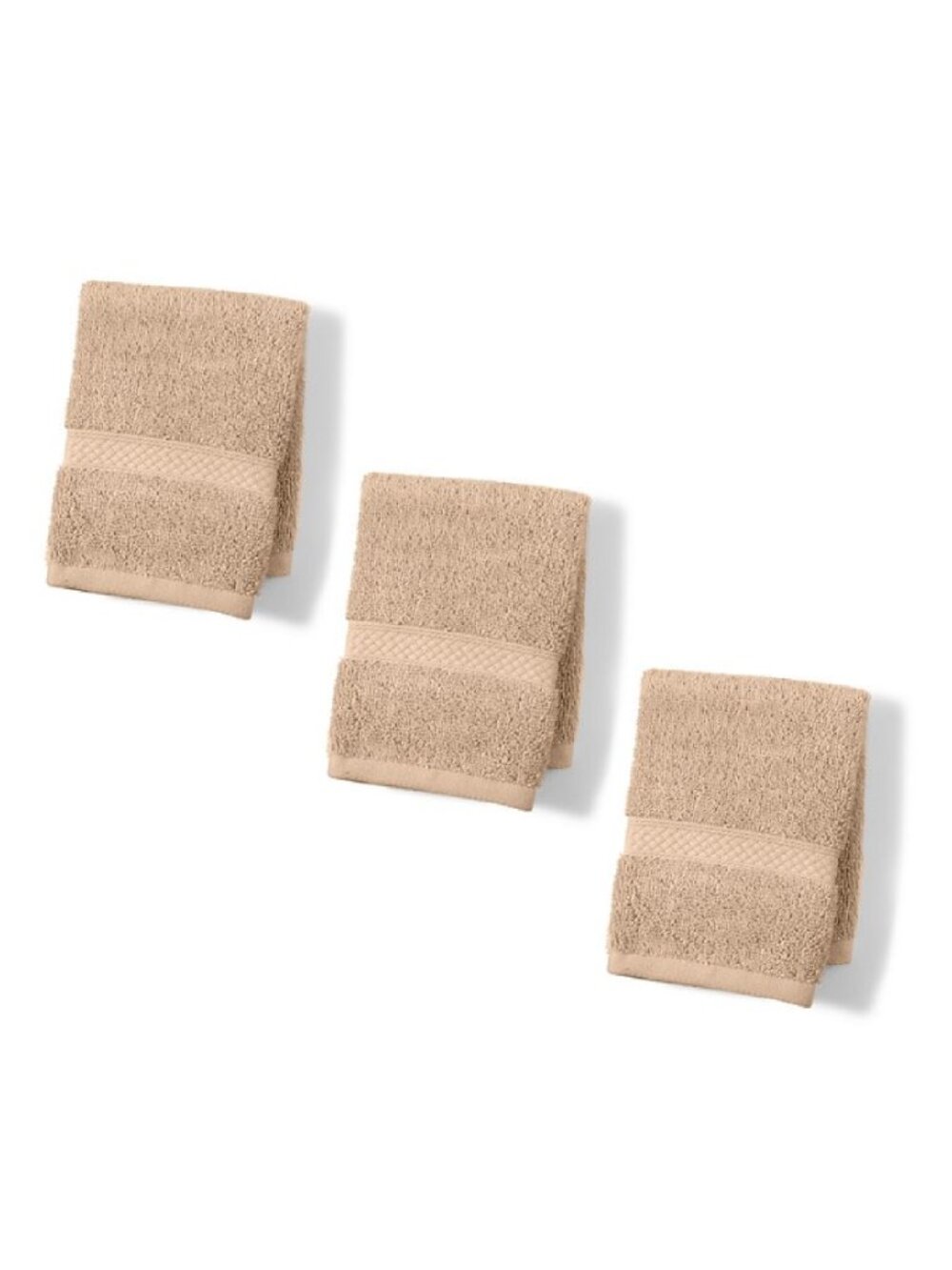 3 brand new CAMEL Charter Club Elite 100% Hygro Cotton 13x13 inch WASHCLOTHs